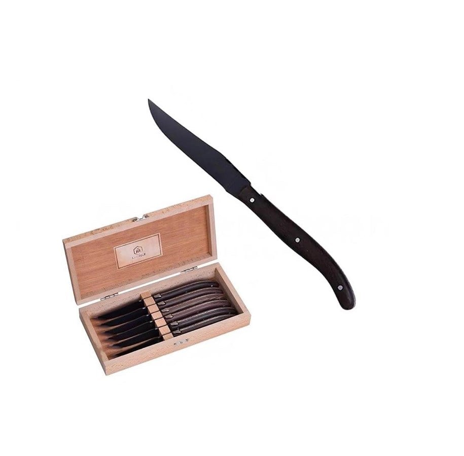 Tischgedeck - Laguiole Steak Knives 6 pcs black - 3661075259518