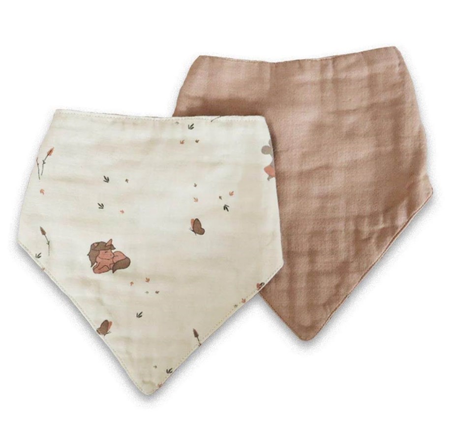 Babypflege - Nuuroo Villads muslin bib 2-pack  - Unicorn / Rose dust - NU573UR