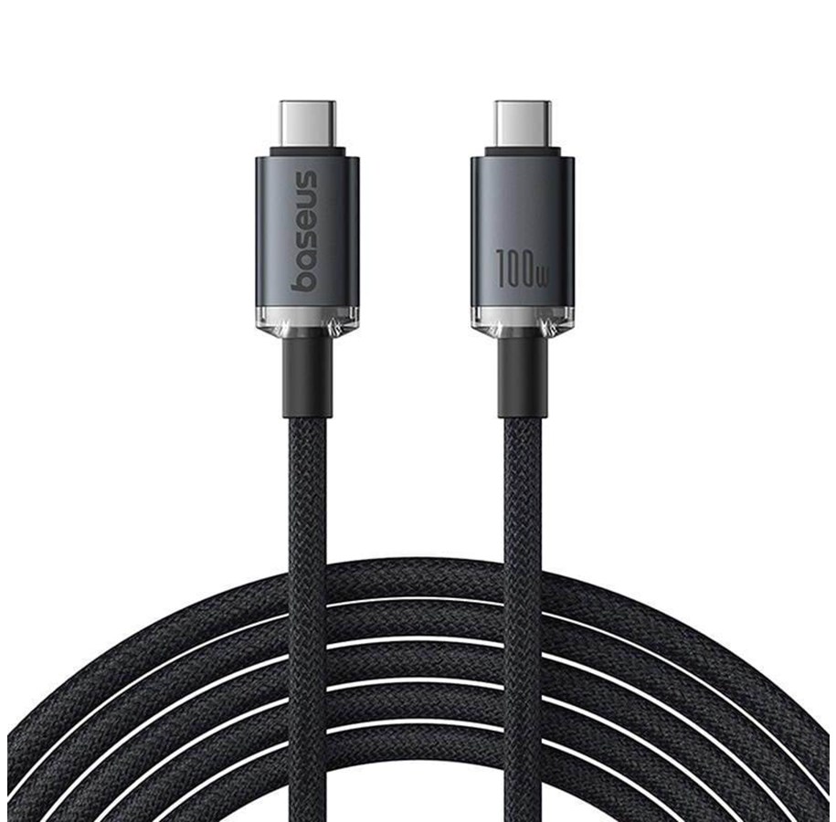 USB Kabel - Baseus Fast Charging Cable  Crystal Shine USB-C to USB-C 100W 1.5m 20Gb (black) - P10318204111-00
