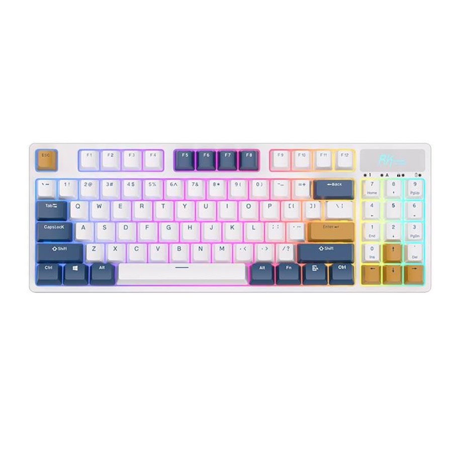 Tastaturen - Royal Kludge RK89 RGB Mechanical Keyboard Lemon switch (white) - Gaming Tastatur - Englisch (US) - Weiss - RK89 lemon switch