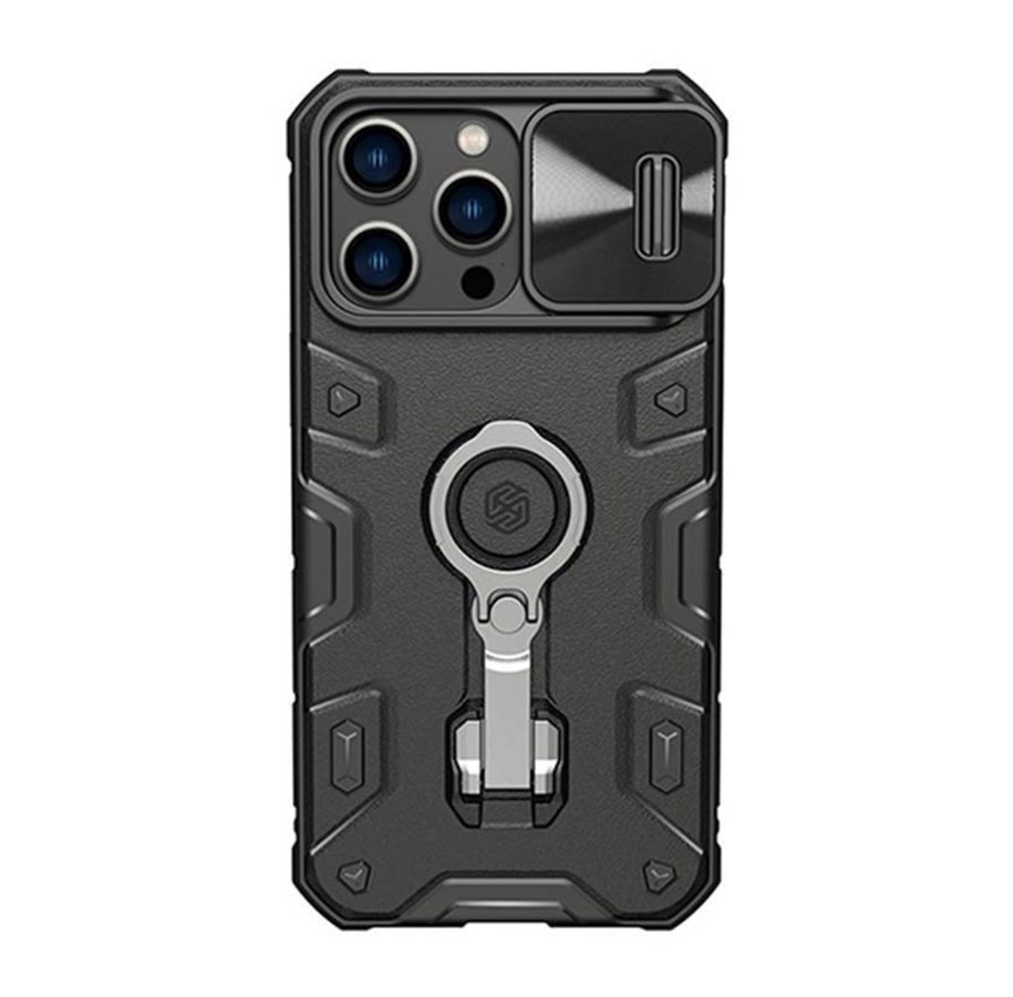 Handys - Cover & Cases - Nillkin CamShield Armor Pro Case for iPhone 14 Pro Max (black) - 6902048248748