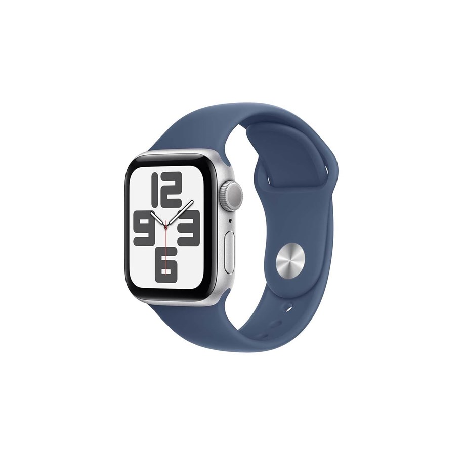 Smartwatches, Pulsuhren, Sportuhren & Schrittzähler - Apple Watch SE GPS 40mm - Silver Aluminium Case with Denim Sport Band - M/L - MXED3QN/A