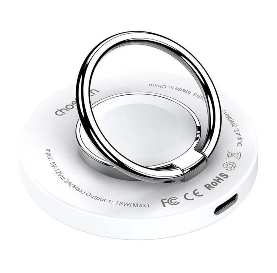 Handys - Adapter und Ladegeräte - Choetech Wireless charger 2-in-1 T603-F holder (white) - T603-F