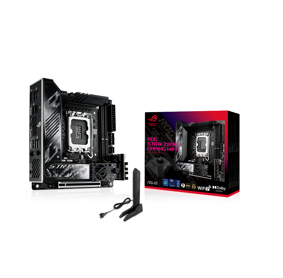 Mainboard - ASUS ROG STRIX Z890-I GAMING WIFI Mainboard - Intel Z890 - Intel LGA1851 - DDR5 RAM - Mini-ITX - 90MB1IC0-M0EAY1