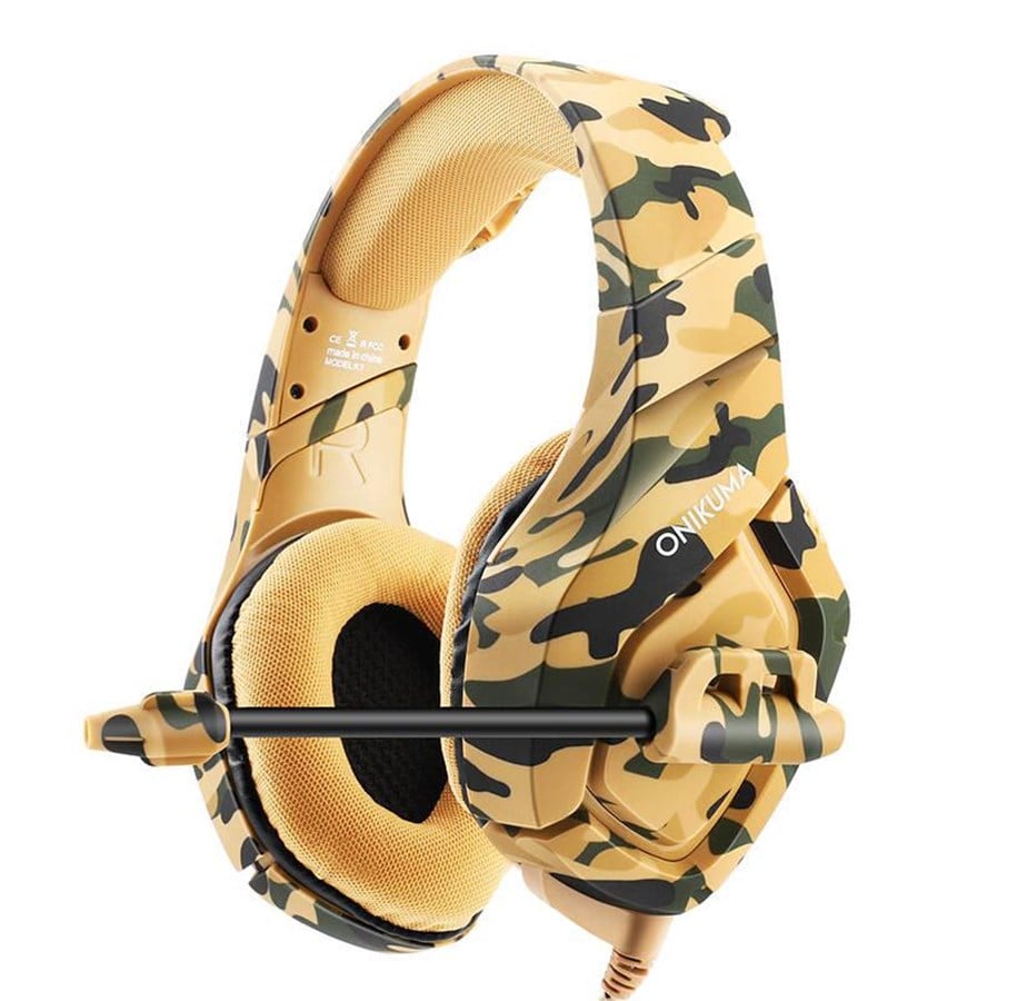 Kopfhörer/Headsets - ONIKUMA K1-B Gaming headset (Yellow) - K1-B Yellow