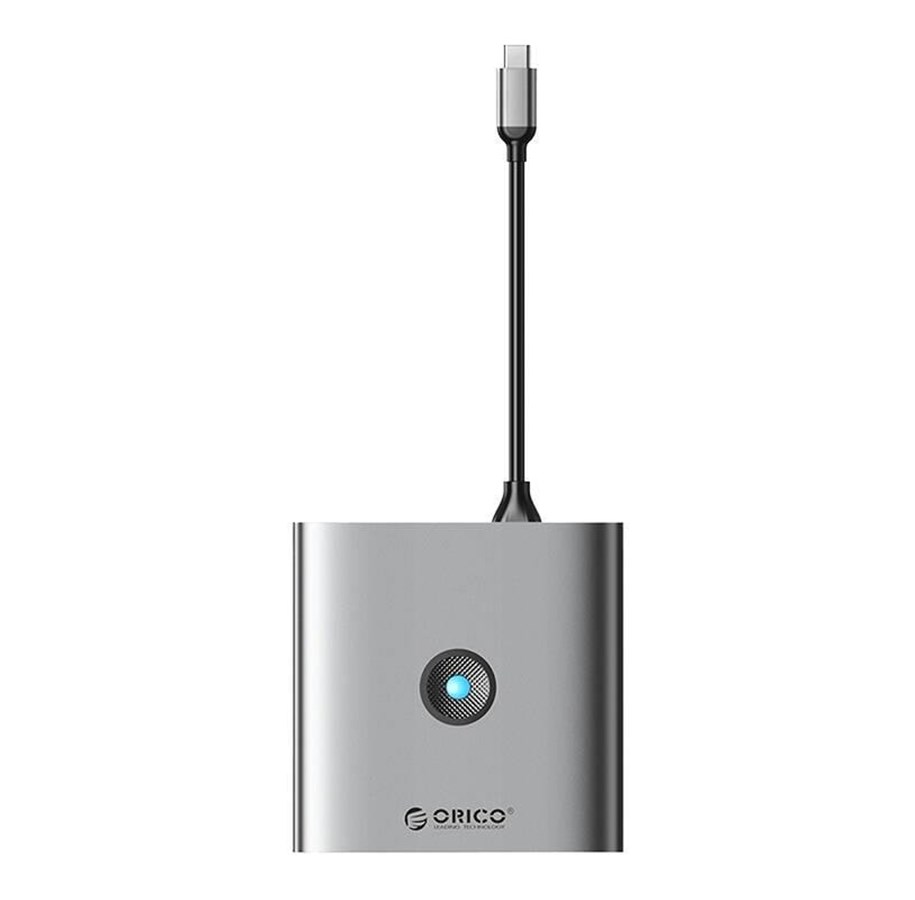 USB-Hubs - ORICO 6-in-1 Hub Adapter HDMI 4K + 2x USB-A 3.0 USB-C 100W PD USB-Hubs - USB 3.0 - Grau - FAX3-6PCR-GY-EP-IP