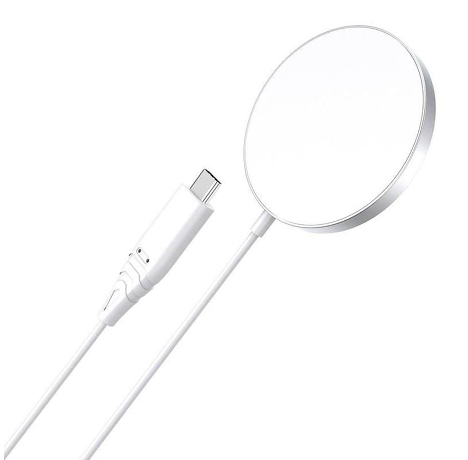 Handys - Adapter und Ladegeräte - Choetech T518 Magnetic Wireless Charger 15W (white) - T518-F