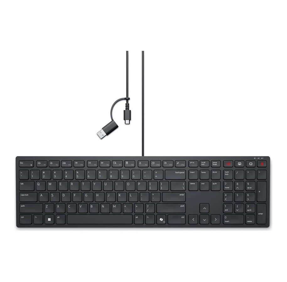 Tastaturen - Dell Wired Collaboration Keyboard KB525C - keyboard - QWERTY - Spanish - black Input Device - Tastatur - Spanisch - Schwarz - KB525C-SP-EMEA
