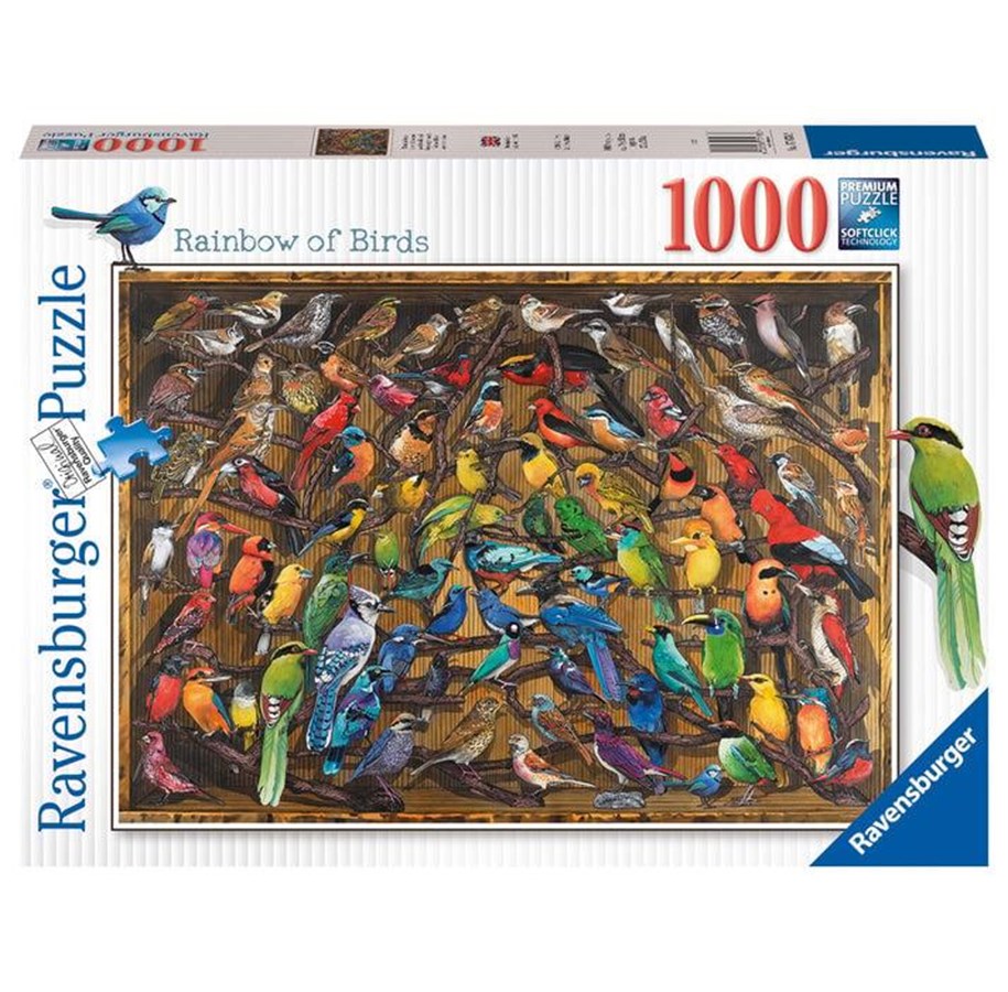 Puzzle - Ravensburger Rainbow of Birds 1000p - 12000281