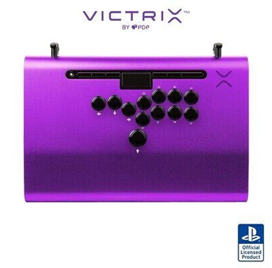 Gaming Zubehör - PDP Victrix Pro FS-12 Arcade Fight Stick - Purple - Wired Arcade stick - Sony PlayStation 4 - 052-008-BTN-PR