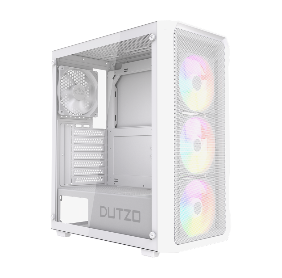Gehäuse - DUTZO C321 Mesh TG ARGB - Gehäuse - Miditower - Weiß *DEMO* - C321_MESH_ARGB-W