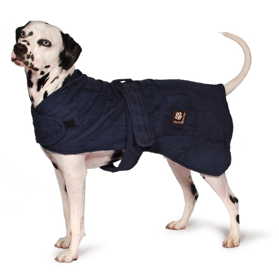 Hunde - Danish Design - Hunde-Bademantel navy 50cm - (D11350) - D11350