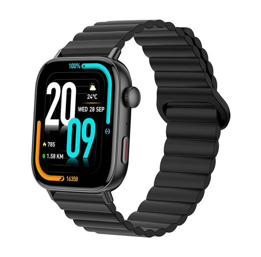 Smartwatches, Pulsuhren, Sportuhren & Schrittzähler - Colmi C8 Max smartwatch with magnetic strap (black) - C8 Max Black Mag