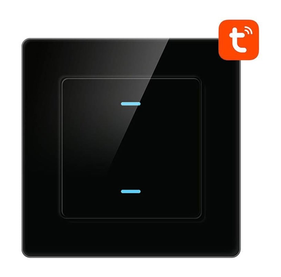 Smart-Home - Avatto Smart Light Switch WiFi N-TS10-B2 2 Way TUYA (black) - N-TS10-B2