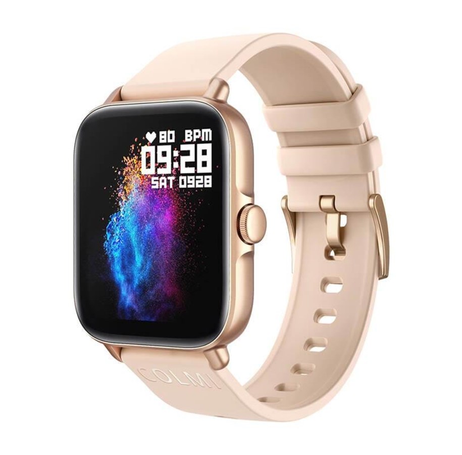 Smartwatches, Pulsuhren, Sportuhren & Schrittzähler - Colmi P28 Plus Smartwatch (Gold) - P28 Plus Gold