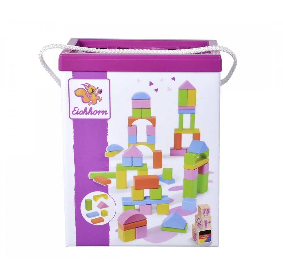 Baby Spielzeug - Eichhorn Wooden Blocks Colored 75pcs. - 100088011