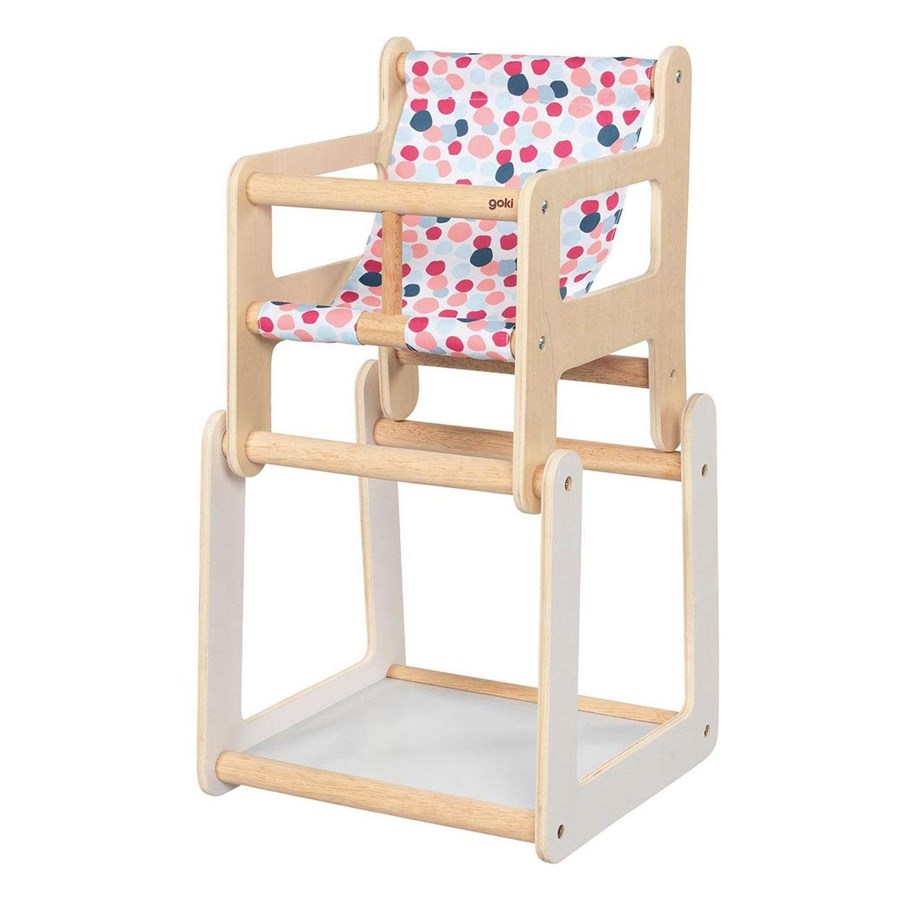Dolls & Accessories - Goki Wooden Doll Chair with Table 2in1 - 51483