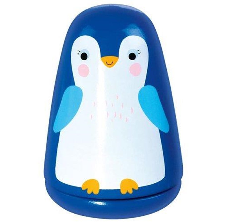 Baby Spielzeug - Goki Wooden Music Box Little Penguin Good Night - 53782