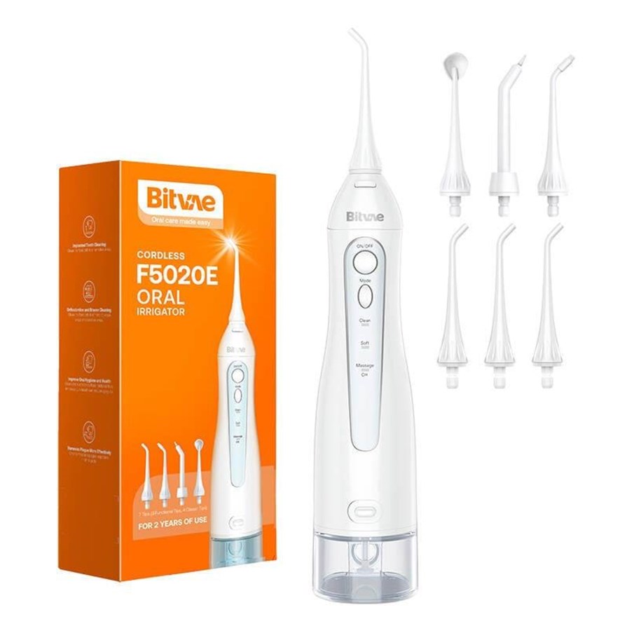 Elektrische Zahnbürsten - Bitvae Zahnseide Water flosser with nozzles set BV 5020E White - BV 5020E White