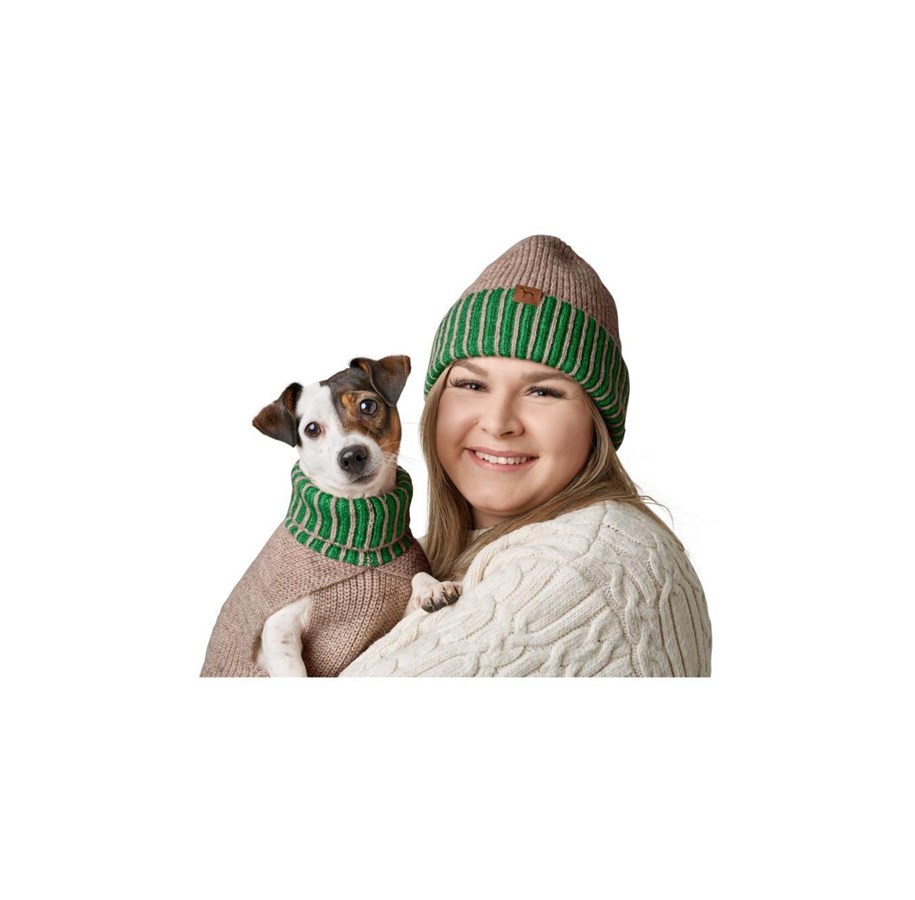 Hunde - Hunter - Dogcoat Odense 40 + hat beige/green - (203527) - 203527