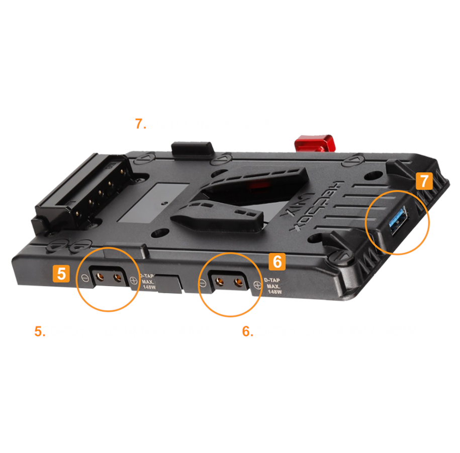 Batterien und Batteriegriffe - HEDBOX UNIX-URSA - V-Mount Adapter Power Plate - UNIX-URSA