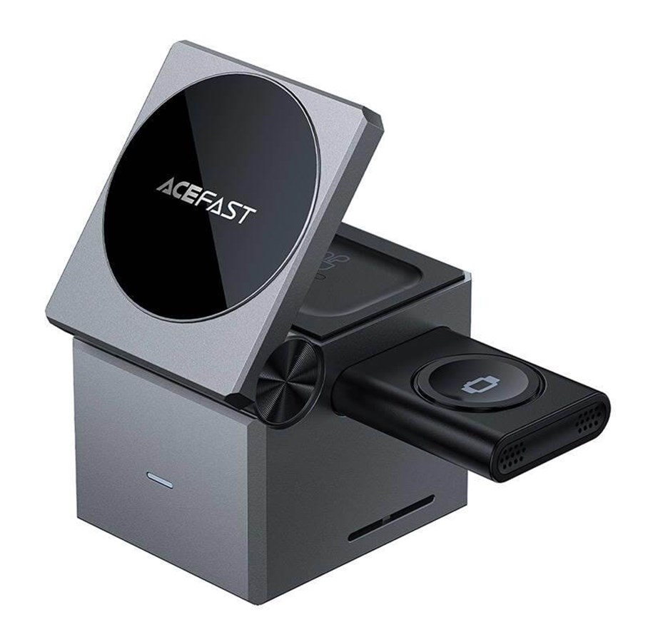 Handys - Adapter und Ladegeräte - Acefast Wireless charger 3 w 1 E18 15W (metal gray) - E18