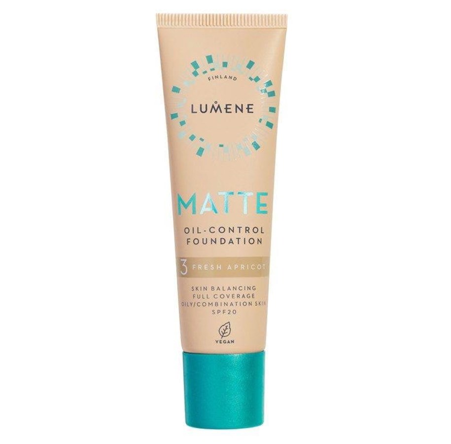Make-Up - Lumene Cosmetics Oil-Control Matte Foundation 3 fresh apricot 30 ML - 6412600835168