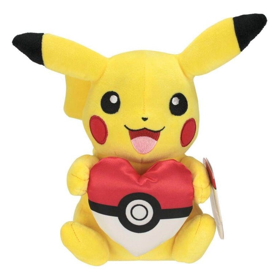 Pokemon - Pokemon Pikachu with heart-shaped Poké Ball 20 cm - 0889933977937
