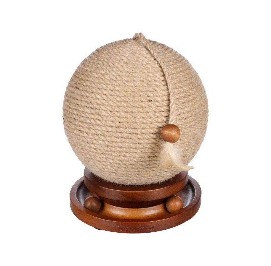 Katzen - FLAMINGO - Scratching Ball Estrella - Brown - 27cm - 540058525287