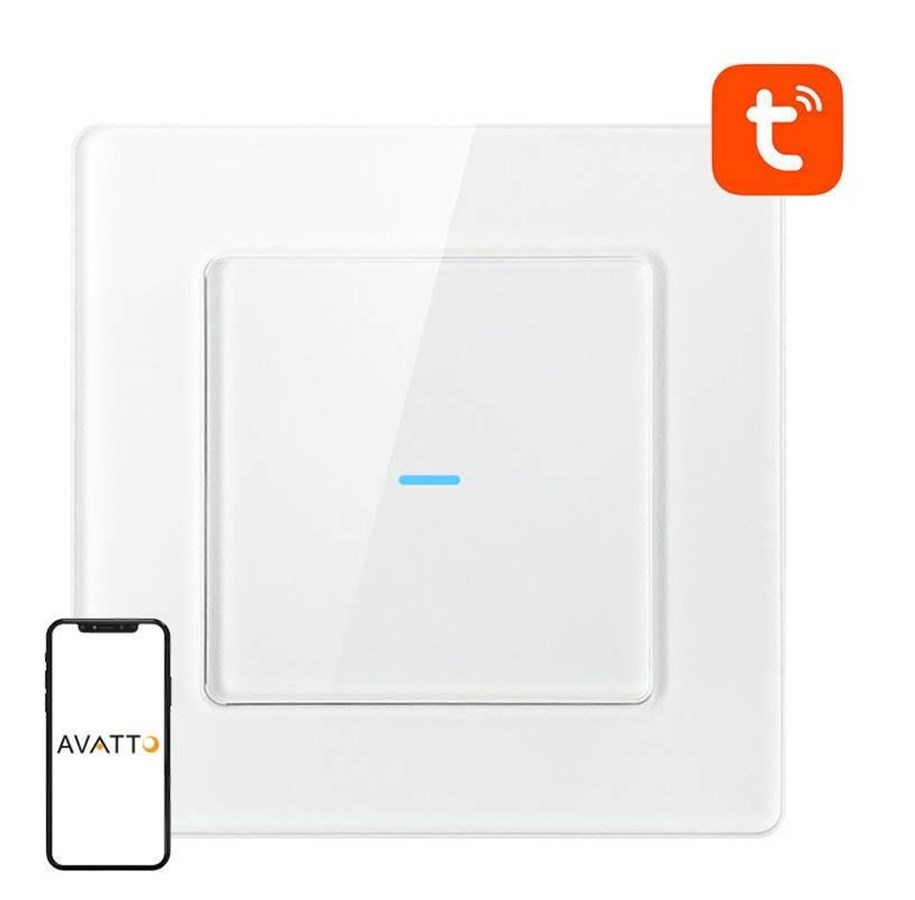 Smart-Home - Avatto Smart Light Switch WiFi N-TS10-W1 1 Way TUYA (white) - N-TS10-W1