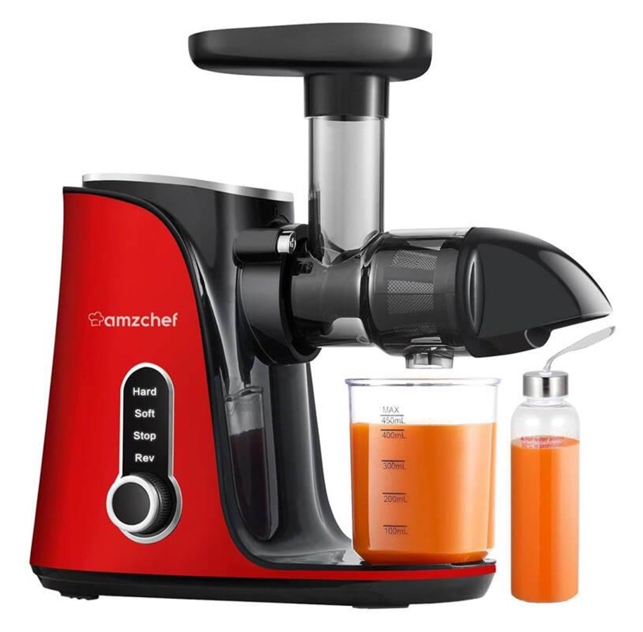 Saftpressen - AMZCHEF GM3001-RD slow speed juicer (red) - GM3001-RD