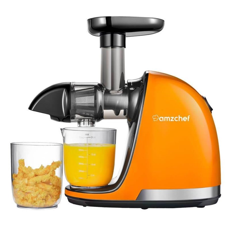 Saftpressen - AMZCHEF 1501-OG-SM (orange) slow juicer - ZM1501-OG-SM
