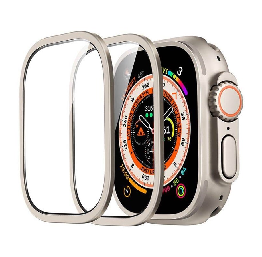 Smartwatches, Pulsuhren, Sportuhren & Schrittzähler - ESR Protection set for Apple Watch Ultra 49mm (case+glass) (titanium) - 1Z0480102