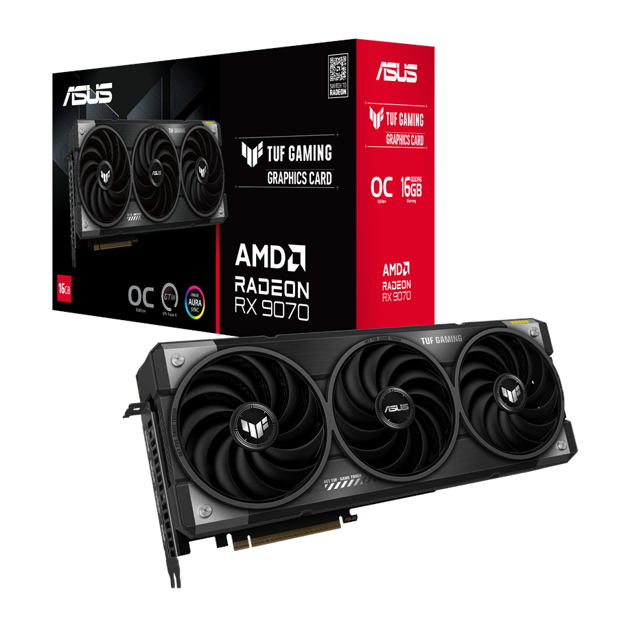 Grafikkarte - ASUS Radeon RX 9070 TUF OC - 16GB GDDR6 RAM - Grafikkarte - 90YV0LI0-M0NA00