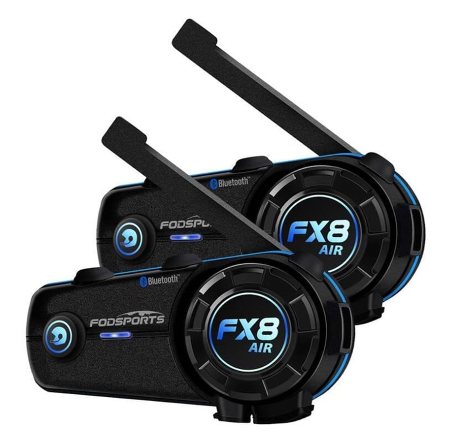 Kopfhörer/Headsets - Fodsports FX8 Air motorcycle intercom two-pack (black) - FX8 Air 2 pack