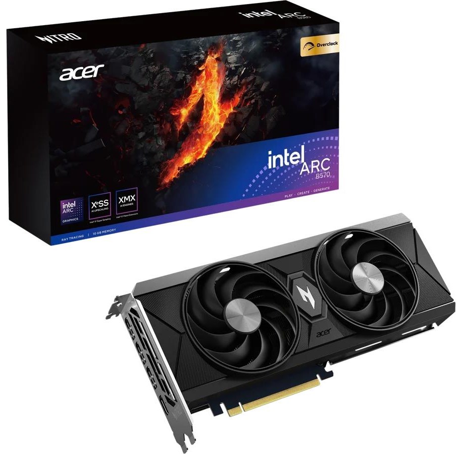 Grafikkarte - Acer Arc B570 NITRO - 10GB GDDR6 RAM - Grafikkarte - DP.Z4CWW.P01