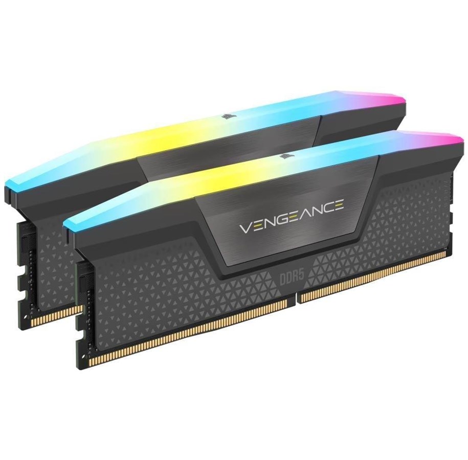 Arbeitsspeicher (RAM) - Corsair Vengeance RGB DDR5-6000 - 96GB - CL30 - Dual Channel (2 pcs) - AMD EXPO & Intel XMP - Grau mit RGB - CMH96GX5M2B6000Z30
