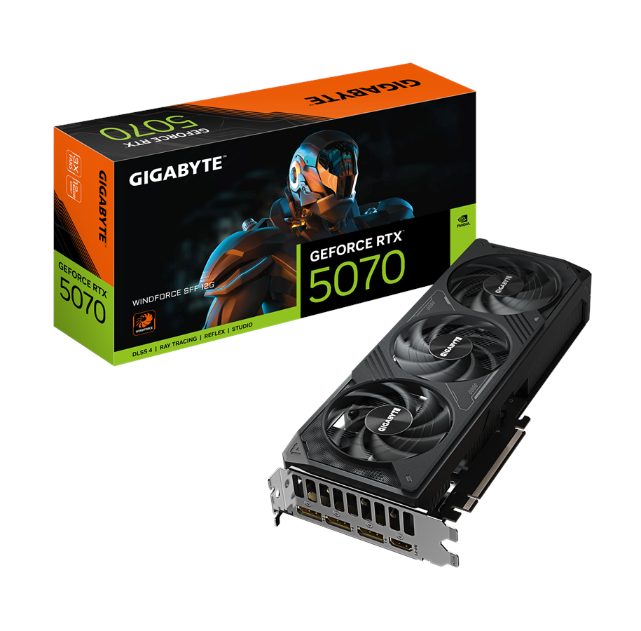 Grafikkarte - GIGABYTE GeForce RTX 5070 WindForce 3 - 12GB GDDR7 RAM - Grafikkarte - GV-N5070WF3-12GD