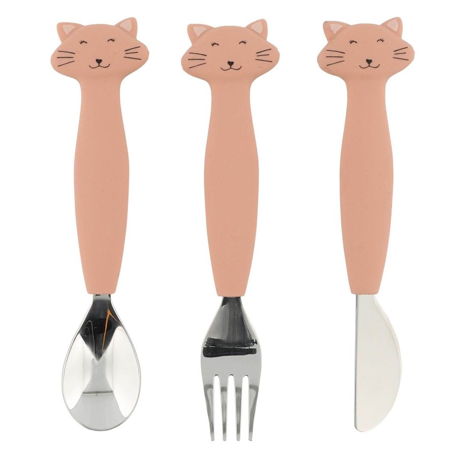 Babypflege - Trixie Baby Silicone Dining Set - Mrs. Cat 3pcs. - 96-454