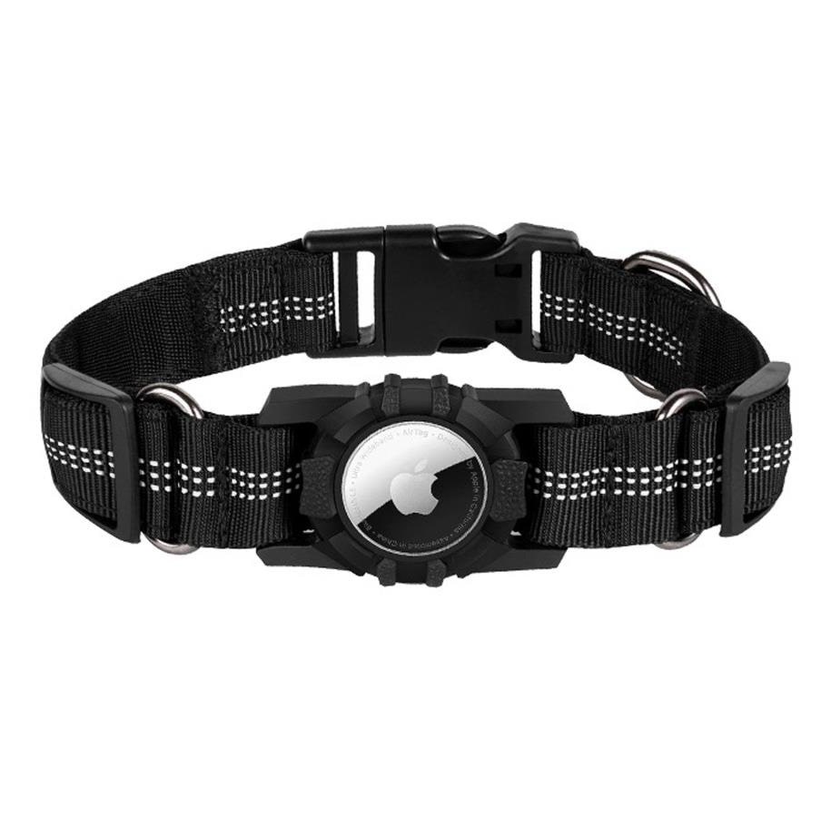Hunde - Lippa AirTag Ortungshalsband für Hunde Schwarz Größe: Groß 43,5-61cm - LPCOVER0031
