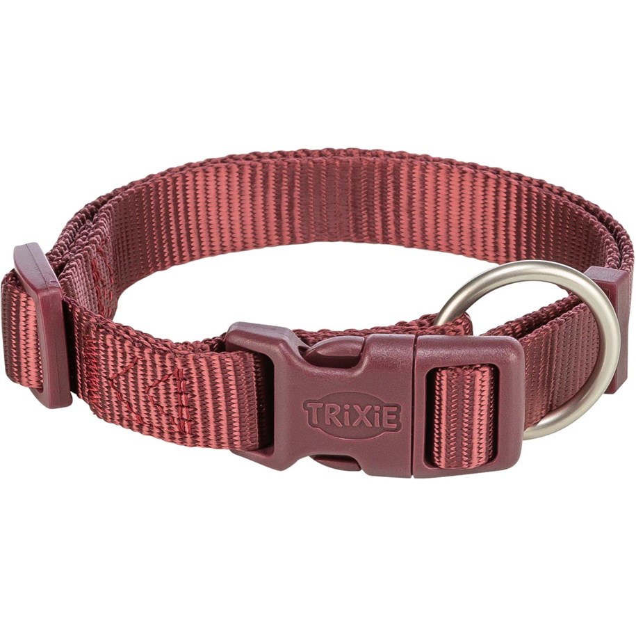 Hunde - Trixie Premium collar S–M: 30–45 cm/15 mm sangria - TX201531