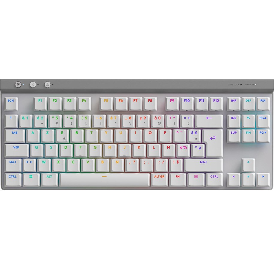 Tastaturen - Logitech G515 LIGHTSPEED TKL - Tactile - Gaming Tastatur (TKL) - 80% - Französisch - Weiss - 920-012547