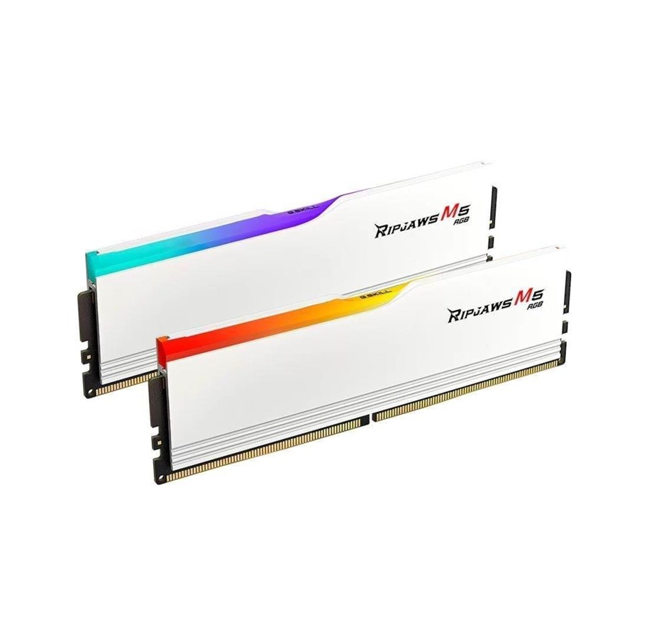 RAM - G.Skill Ripjaws M5 RGB DDR5-6000 - 32GB - CL28 - Dual Channel (2 pcs) - Intel XMP - Weiß mit RGB - F5-6000J2836G16GX2-RM5RW