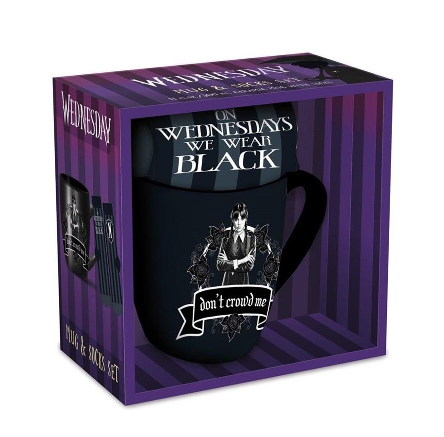 Merchandise - Pyramid - WEDNESDAY MUG & SOCK SET - Black - UK sizes 3-8 (EU 36-41) - Socken - 52235GP2400893