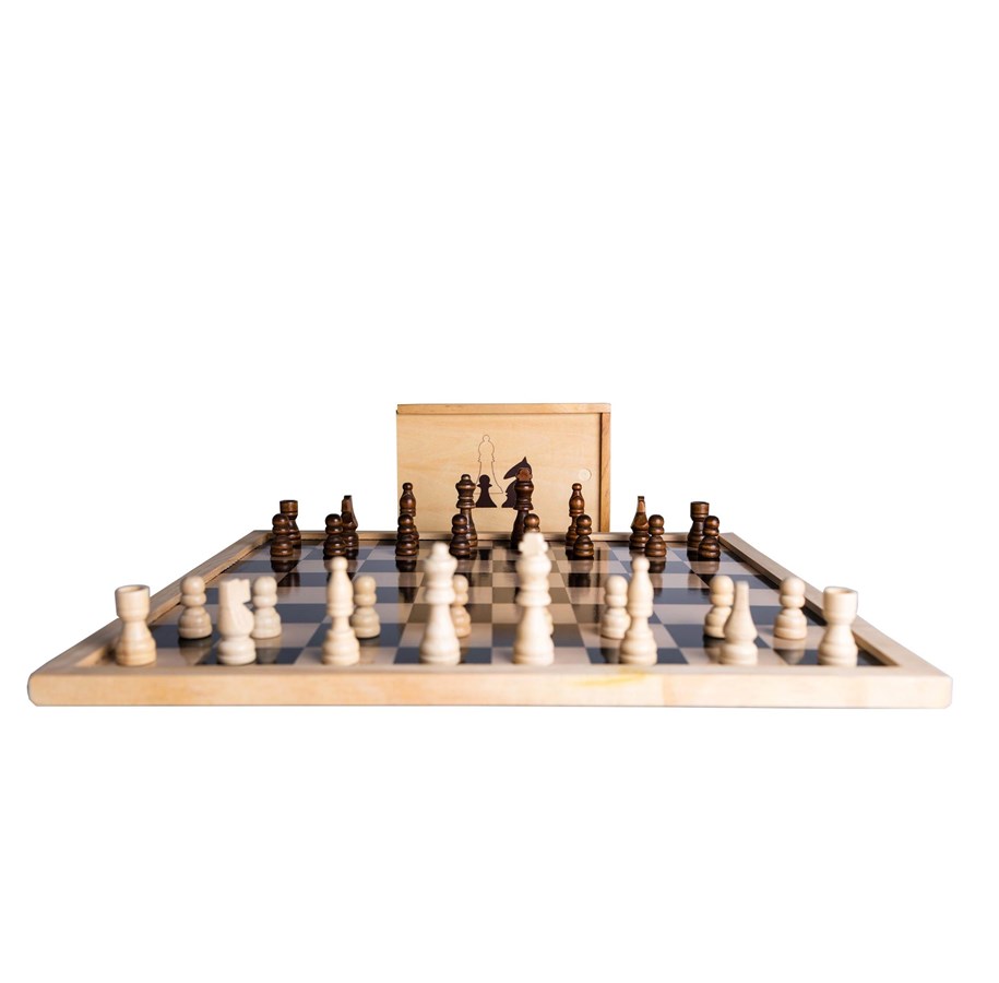 Brettspiele - Clown Games - Chess Pieces Wood 32pcs. - 2007606