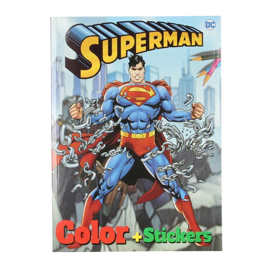 Kreativ-Spiele - Boek Specials Nederland BV Warner Bros Color Coloring Book Superman with Stic - 8716745023991