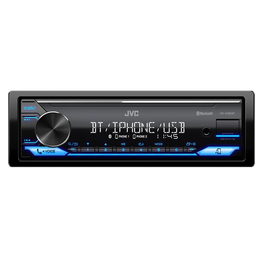 DAB, Netzwerk und Radiowecker - JVC KD-X382BT car radio - BLUE - KD-X382BT