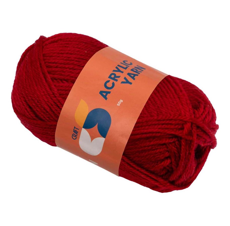 Garn & Zubehör - Colorations - Acrylic yarn Red 50g - 42FY20