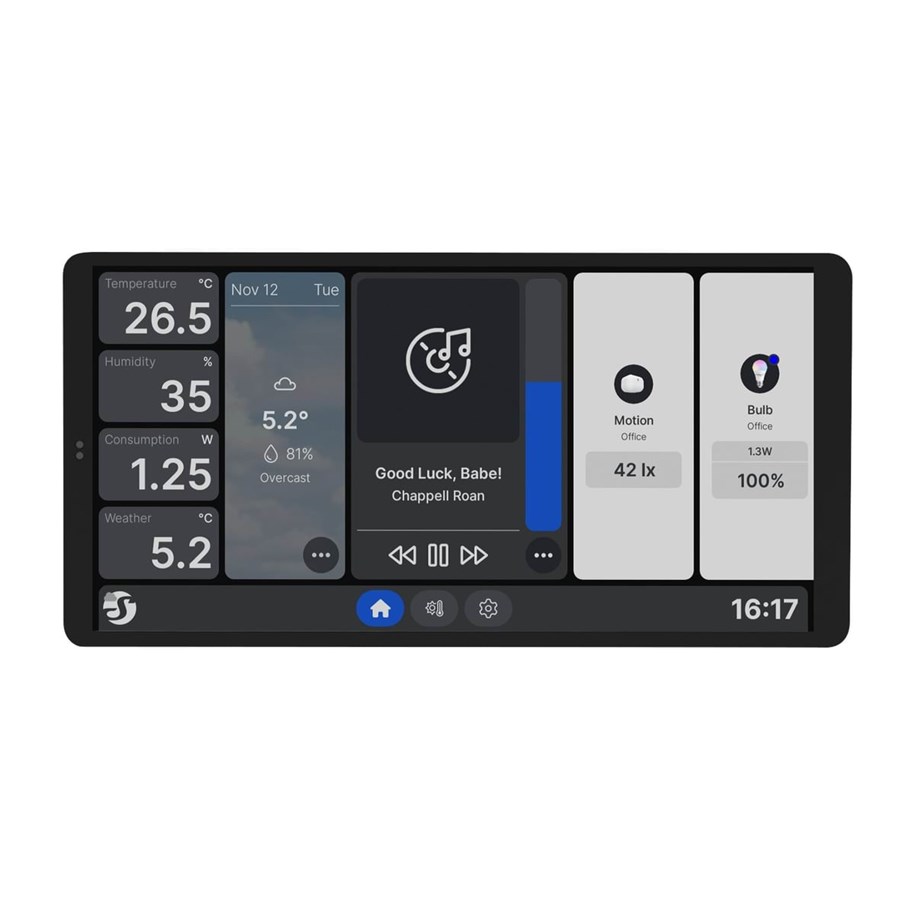 Smart-Home - Shelly Wall Display X2 Black - WiFi touch screen - Shelly_Wall_Display_x2_s