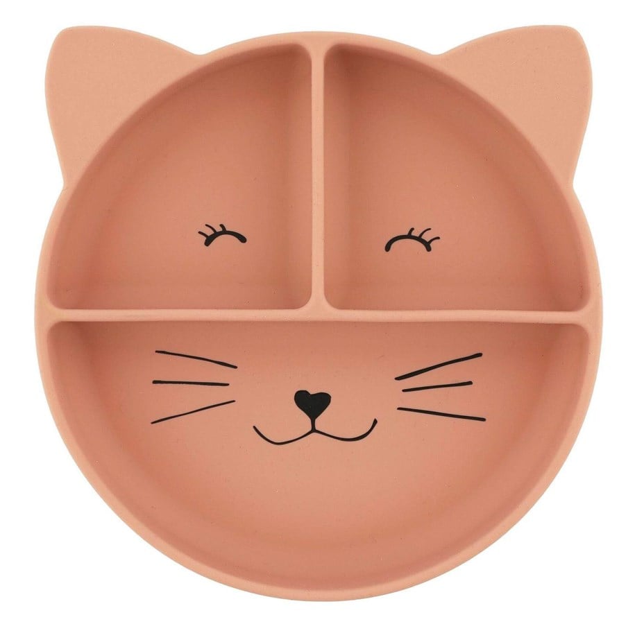 Baby Spielzeug - Trixie Silicone Plate with Compartments and Suction Cup - Mrs. Cat - 96-451